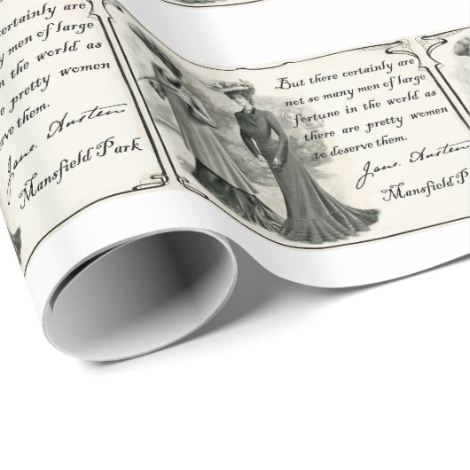 Jane Austen: Hübsche Frauen Geschenkpapier (Rolleneckpunkt)