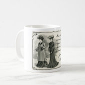 Jane Austen: Hübsche Frauen Kaffeetasse (Vorderseite Links)