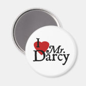 Jane Austen I LIEBE Darcy Magnet (Vorderseite/Rückseite)