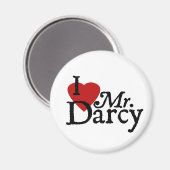 Jane Austen I LIEBE Darcy Magnet (Vorderseite/Rückseite)