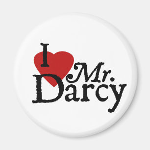 Jane Austen I LIEBE Darcy Magnet
