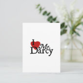 Jane Austen I LIEBE Darcy Postkarte (Stehend Vorderseite)