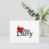 Jane Austen I LIEBE Darcy Postkarte (Stehend Vorderseite)