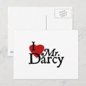 Jane Austen I LIEBE Darcy Postkarte (Vorne/Hinten)