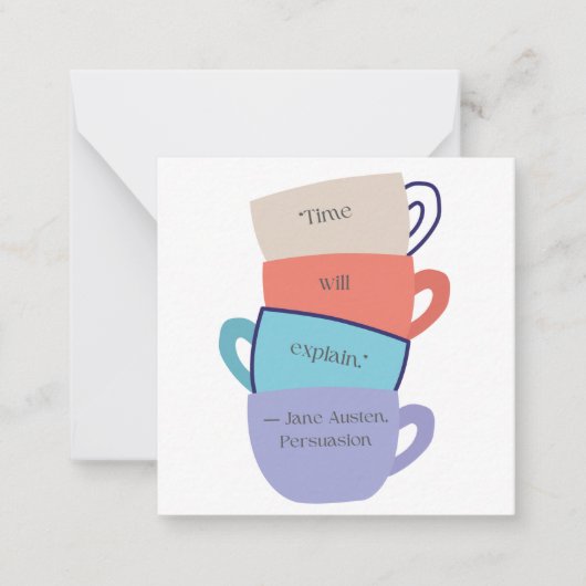 Jane Austen Inspirierte Note Card Mitteilungskarte (Vorderseite)