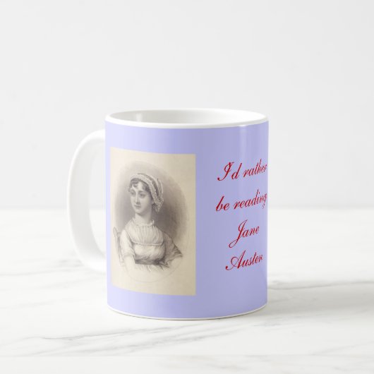 Jane Austen Kaffeetasse (Vorderseite Links)