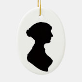 Jane Austen Keramik Ornament (Hinten)
