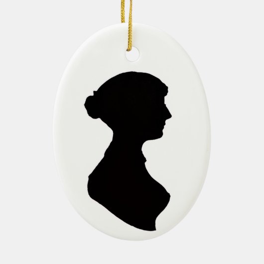 Jane Austen Keramik Ornament (Hinten)