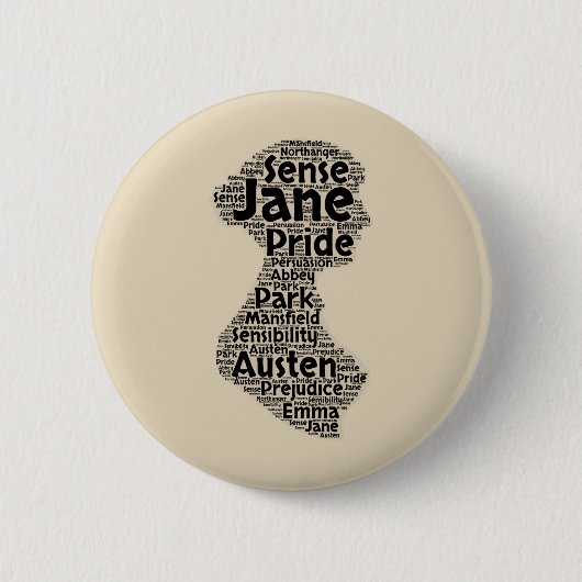 Jane Austen-Knopf Button (Vorderseite)