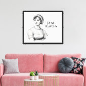 Jane Austen Leinwanddruck (Insitu (Wohnzimmer))
