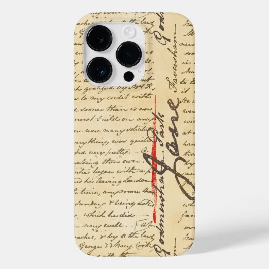 Jane Austen Letter Case-Mate iPhone Hülle (Rückseite)