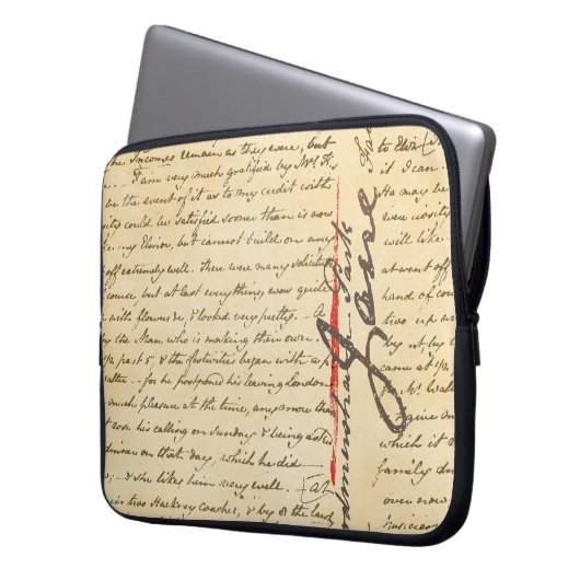 Jane Austen Letter Laptopschutzhülle (Vorderseite Links)