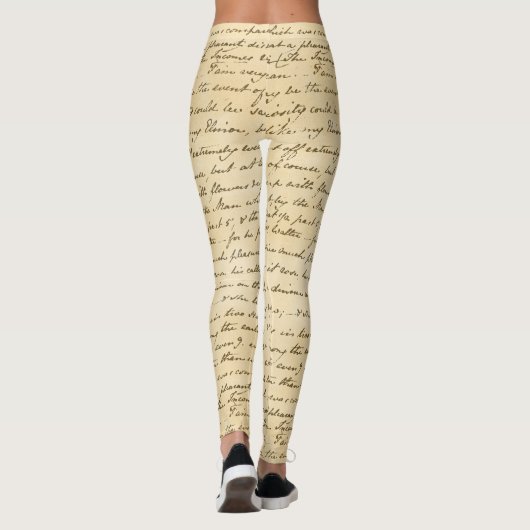 Jane Austen Letter Leggings (Rückseite)