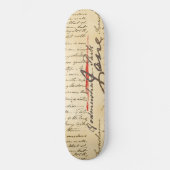 Jane Austen Letter Skateboard (Vorderseite)