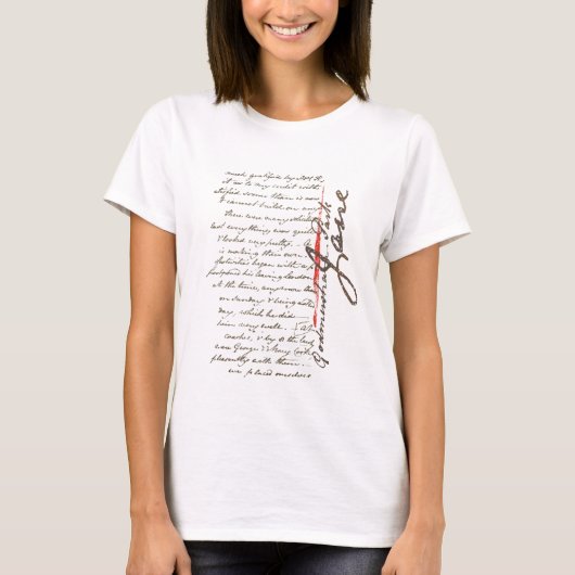 Jane Austen Letter T-Shirt (Vorderseite)