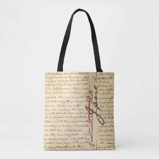 Jane Austen Letter Tasche (Vorderseite)