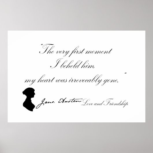 Jane Austen Liebe und Freundschaftsangebot Poster (Vorne)