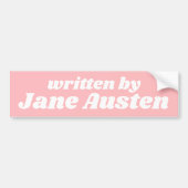 Jane Austen Lieblingsschriftstellerin Girly Pastel Autoaufkleber (Vorne)
