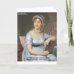 Jane Austen Liebte Dich Weniger Zitat Auf Geschenk Karte