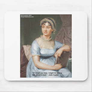 Jane Austen Liebte Dich Weniger Zitat Auf Geschenk Mousepad