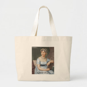 Jane Austen liebte weniger Zitat von Geschenken un Jumbo Stoffbeutel