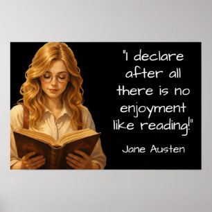 Jane Austen liest Zitat Poster