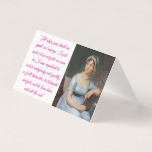 Jane Austen m. Zitat (rosa) Faltschachtel