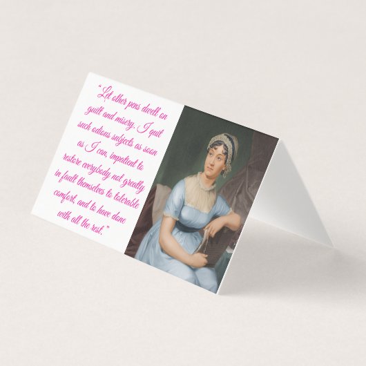 Jane Austen m. Zitat (rosa) Faltschachtel (Vorderseite)