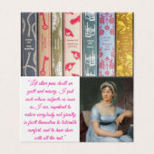 Jane Austen m. Zitat (rosa) Faltschachtel (Außenseite Aufgefaltet)