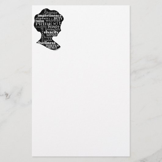 Jane Austen-Mädchen-Briefpapier Briefpapier (Vorderseite)