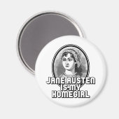 Jane Austen Magnet (Vorderseite/Rückseite)