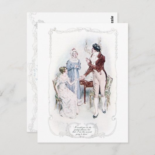 Jane Austen Mansfield Park Illustration Postcard Postkarte (Vorne/Hinten)