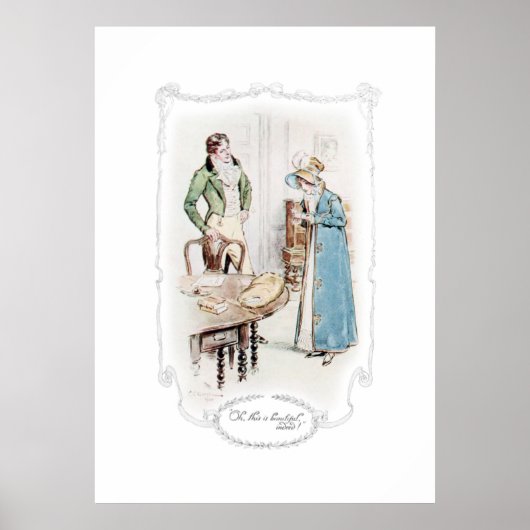 Jane Austen Mansfield Park Illustration Print Poster (Vorne)