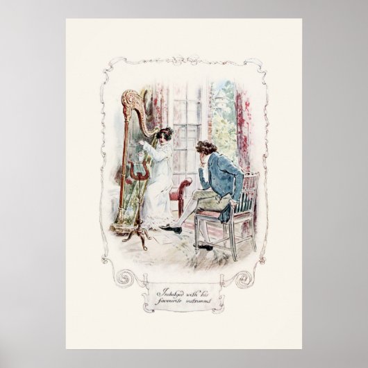 Jane Austen Mansfield Park Illustration Print Poster (Vorne)