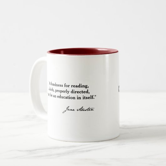 Jane Austen Mansfield Park Tasse (Vorderseite Links)