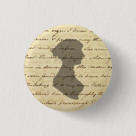 Jane Austen-Manuskriptknopf Button (Vorderseite)
