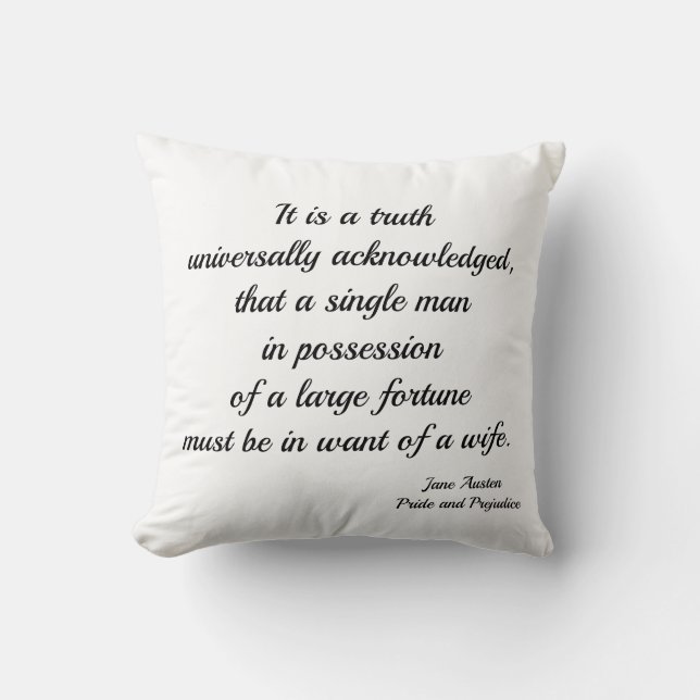 Jane Austen Marry Me Pillow Kissen (Vorderseite)