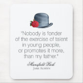 Jane Austen - Mein Vater - Vintager Hut Mousepad (Vorne)