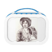 Jane Austen mit einem LächelnLunchbox Brotdose (Vorderseite)