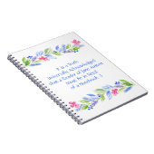 Jane Austen Motto Floral Spiral Notizblock (Rechte Seite)