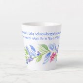 Jane Austen Motto Floral Tasse (Vorderseite)