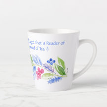 Jane Austen Motto Floral Tasse