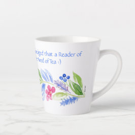 Jane Austen Motto Floral Tasse