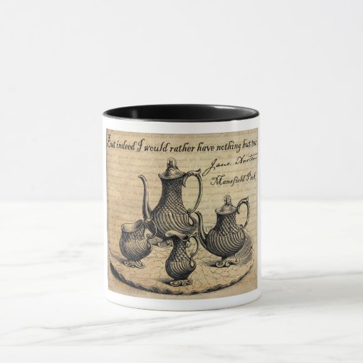 Jane Austen: Nichts aber Tee Tasse (Zentrum)