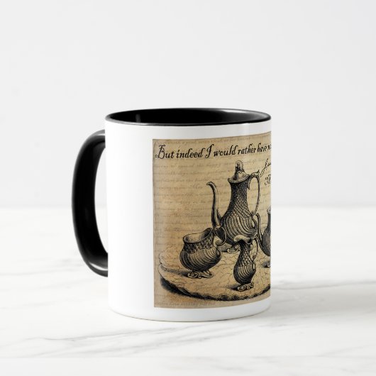 Jane Austen: Nichts aber Tee Tasse (Vorderseite Links)