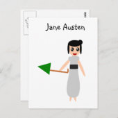 Jane Austen Niedlich Postkarte (Vorne/Hinten)