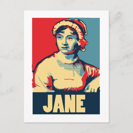 Jane Austen Obama-tized Postkarte (Vorderseite)