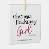 Jane Austen Obstinate Girl Quote Keramikornament (Rechts)
