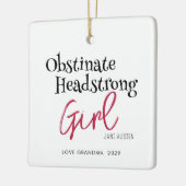 Jane Austen Obstinate Girl Quote Keramikornament (Links)