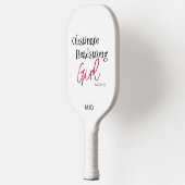 Jane Austen Obstinate Headstrong Girl Monogram Pickleball Schläger (Links)
